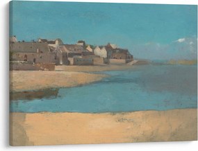 Tablou - Odilon Redon, Village by the Sea in Brittany, reproducere (70x50 cm)