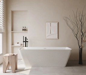 Cada acril freestanding, Alb lucios, 160x75x58 cm, 5038S
