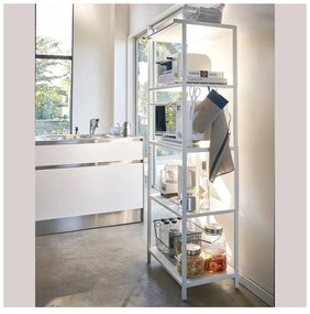Etajeră alb mat din oțel 60x170x46,5 cm Tower – YAMAZAKI