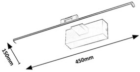 Aplică LED pentru tablouri GATEN LED/8W/230V 3000K 45 cm Rabalux 78001