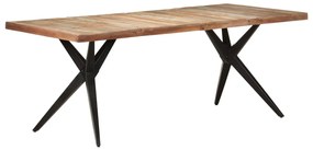 vidaXL Masă de bucătărie, 200x90x76 cm, lemn masiv reciclat