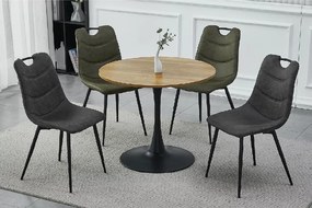 Masa de dining rotunda AMADEO II 90x90 cm, decor stejar