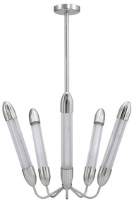 Lustră argintie din oțel cu abajur din sticlă ø 69 cm Lemon Squeeze – UMAGE