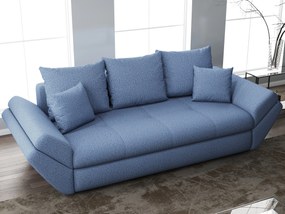 Canapea extensibilă dumonde cu ladă de depozitare si sezut confortabil din spuma high-density, Loana Enjoy Blue 250x100 cm