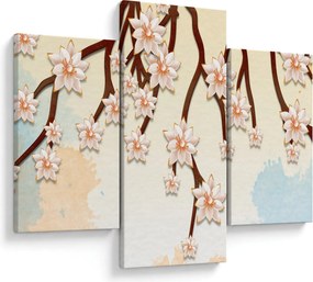 Tablou - Flori colorate pe ramuri (90x60 cm)