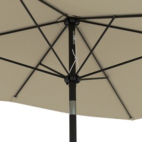 Outsunny Umbrelă rectangulară înclinabilă 2x3 m cu manivelă pânză din poliester impermeabilă de înaltă densitate 180g/m² crem | Aosom Romania