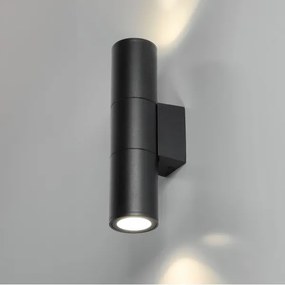 Aplică de exterior 2xGU10/35W/230V IP54 negru rotund