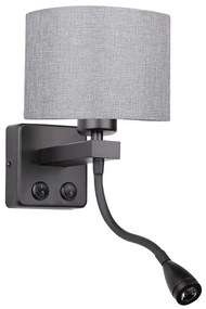 Corp de iluminat LED flexibil POLO 1xE27/40W+LED/2W 230V negru