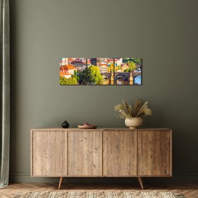 Tablou - Praga II. (cu ceas) (90x30 cm)