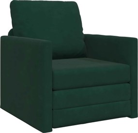 vidaXL Pat canapea 60cm Verde închis Catifea