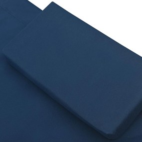 Pat sezlong de exterior, albastru, material textil Albastru