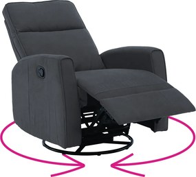 Fotoliu rotativ de relaxare, gri, MEKENZI