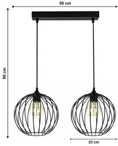 Lustră pe cablu MATT 2xE27/60W/230V