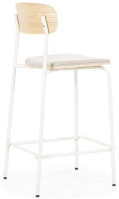 Scaun de bar Skoladin lemn de frasin bej 95 cm
