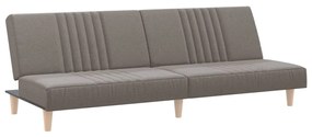 351886 vidaXL Canapea extensibilă, gri taupe, material textil