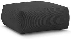 Taburet gri închis cu tapițerie din catifea reiată Voltaire – Bobochic Paris