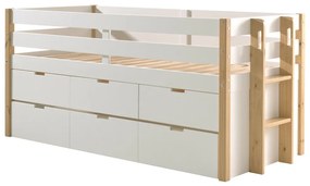 Set MARGRIT format dintr-un Pat copii cabină (90 x 200 cm) cu 3 sertare și un sertar de Pat copii.