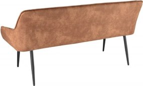 Bancheta tapitata design modern Turin 160cm, microfibra maro