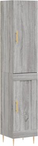 vidaXL Dulap înalt, gri sonoma, 34,5x34x180 cm, lemn prelucrat