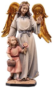 Statueta lemn "Fetiță ocrotită", 20cm