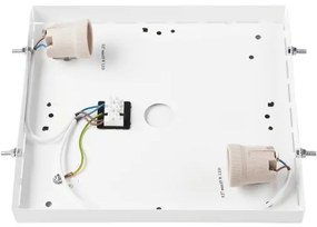 Plafonieră NATURAL SQUARE 2xE27/15W/230V 31x31 cm pin/negru