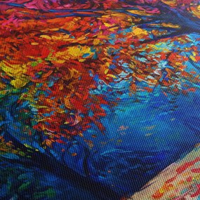 Tablou cu pictura naturii (cu ceas) (90x30 cm)
