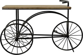 Consolă vintage tip bar din metal și lemn, „Bycicle"
