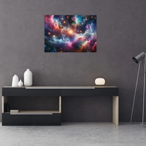 Tablou pe sticlă - Univers întunecat (70x50 cm)