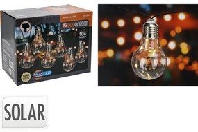 Lanț solar ProGarden  becuri transparente, 2 m, 10 x 5 LED-uri, alb cald