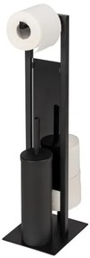 WENKO 25400100 - Perie WC RIVALTA 18x70 cm neagră