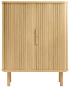 Dulap cu aspect de lemn de stejar cu ușă glisantă 113x90 cm Cavo – Unique Furniture