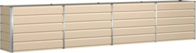 vidaXL Jardinieră Creme 480 x 50 x 45 cm Oțel Galvanizat