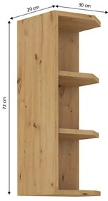 Raft de bucătărie superioară Lesana 2 (stejar artizanal) 30 G-72 ZAK BB. 1063989