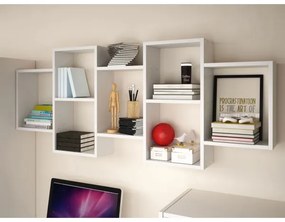 Etajeră de perete TRIO 65x161 cm alb