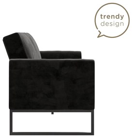 Canapea extensibilă neagră 217 cm Adley - CosmoLiving by Cosmopolitan