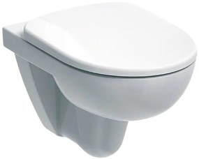 Set vas wc suspendat alb, ceramica sanitara, cu capac din duroplast, soft close, Geberit Selnova