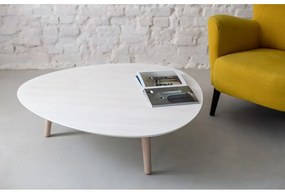 Măsuță de cafea din lemn de frasin Ragaba Contrast Pick, alb