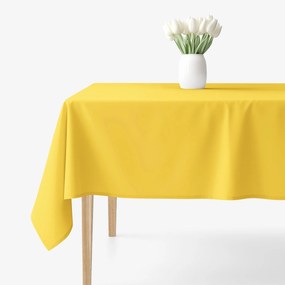 Goldea față de masă 100% bumbac - galben 140 x 220 cm