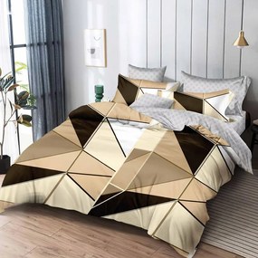 Lenjerie de pat 2 persoane, bumbac finet, 6 piese, 2 fete, SP794