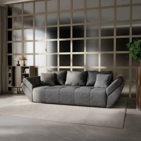 Canapea extensibilă dumonde cu ladă de depozitare si sezut confortabil din spuma high-density, Berlin Enjoy Kaki 250x100 cm