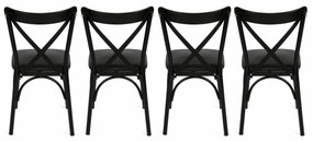 Set de scaune de sufragerie Ekol Black, 4 buc.
