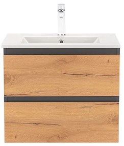 Dulap inferior Vario Forte 60 cu lavoar antracit-stejar