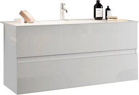 Set dulap baza si lavoar suspendat alb LC Mobili Italia Start 82x53x47 cm