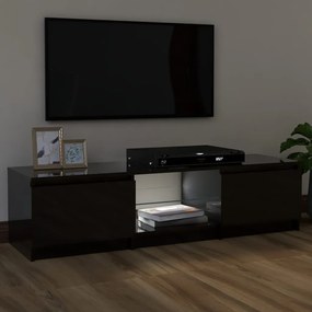 Comoda TV cu lumini LED, negru extralucios, 120x30x35,5 cm 1, negru foarte lucios, 120 x 30 x 35.5 cm