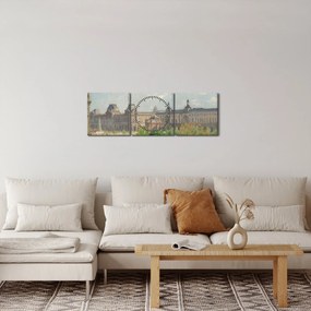 Tablou - Camille Pissarro, Place du Carrousel, Paris, reproducere (cu ceas) (90x30 cm)