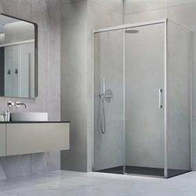 Perete lateral dreapta Radaway Idea KDJ 100 cm finisaj nichel periat-transparent sticla 6 mm