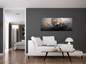 Tabloul cu bile portocalii (120x50 cm)