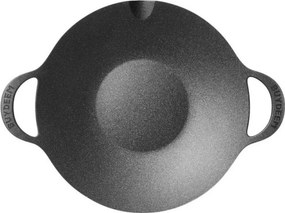 Tavă de aluminiu pentru grătar/coacere BUYDEEM CP101, 36 cm, antiaderentă, mânere ergonomice, margine de turnare, negru