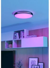 Eglo MONTEGRANARO-Z 300687-LED Plafonieră LED RGBW, cu dimmer, 18,5W/230V, negru + telecomandă
