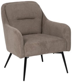 Fotoliu taupe cu tapițerie din chenille Classic – Ixia